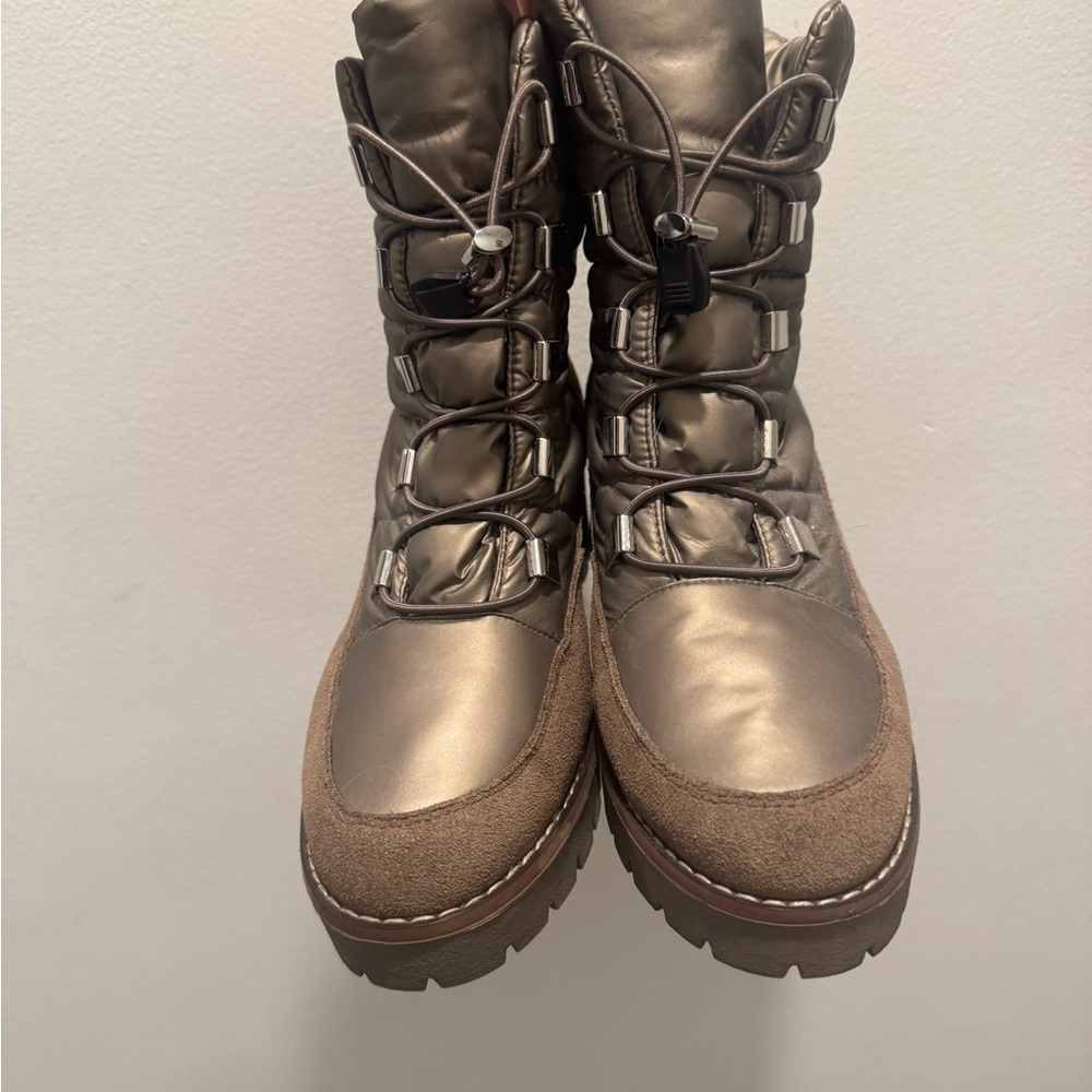 Blondo Metallic and Brown Winter Boots